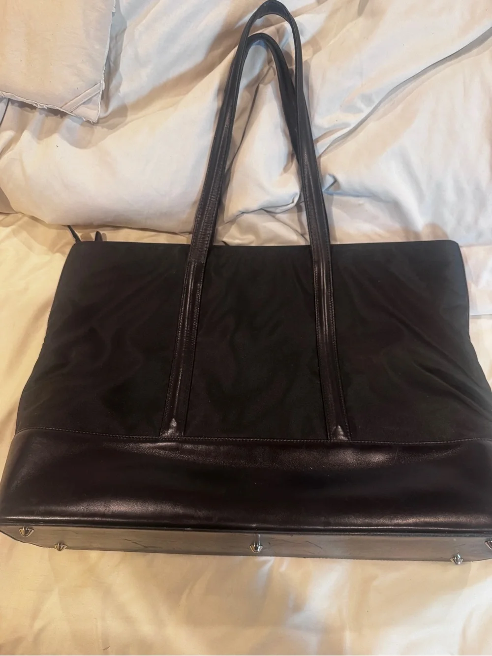 Neiman Marcus Black Tote Laptop Bag